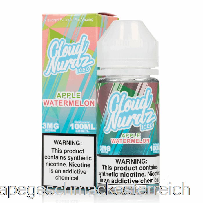 Geeiste Apfel-Wassermelone – Cloud Nurdz – 100 Ml, 3 Mg Vape-Geschmack